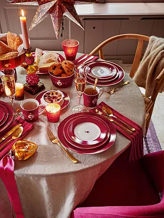 PIP STUDIO | Assiette à dessert 17cm LOVE BIRDS Rouge foncé | dunkelrot